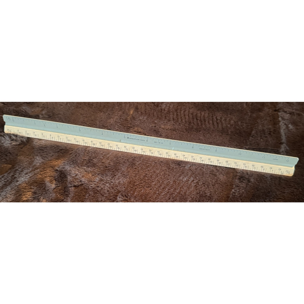 STAEDTLER 987 19-31 Architect Ruler Eng. Scale Triangle Drafting‎ 12" Japan